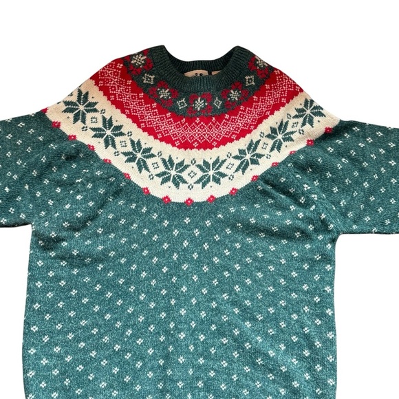 Vintage Northern Reflections Fair Isle Sweater Nordic  Christmas Unisex - Picture 6 of 10